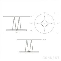 CARL HANSEN & SON （カール・ハンセン＆サン） E020 / EMBRACE TABLE / オーク材・ブラック塗装・ブラックラミネート・ブラック脚 / φ139.5cm / ダイニングテーブル