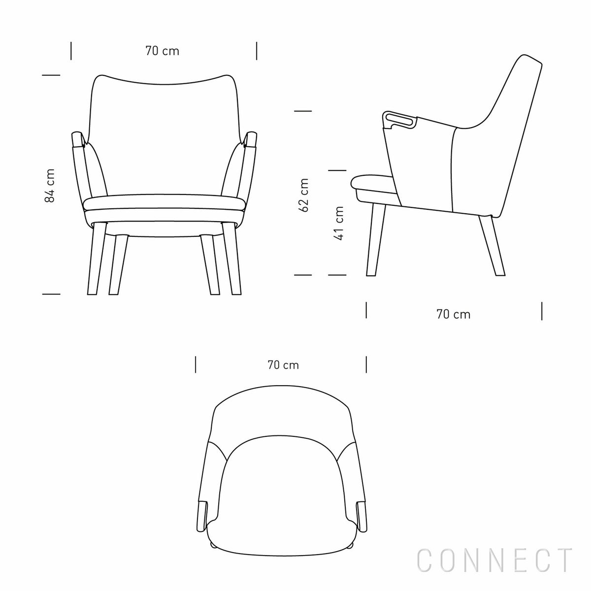 CARL HANSEN&SON （カールハンセン＆サン） CH71 / 復刻ミニベアチェア / オーク・ホワイトオイル仕上げ / イージーチェア