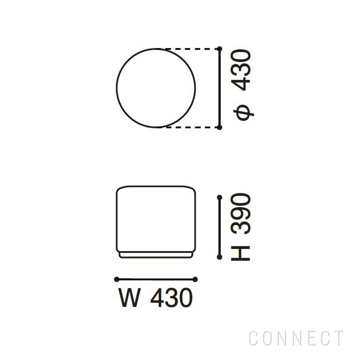 KARIMOKU NEW STANDARD（カリモク ニュースタンダード） / ELEPHANT POUF LOUNGE（エレファントプーフ ラウンジ）/ Low / Pale Natural