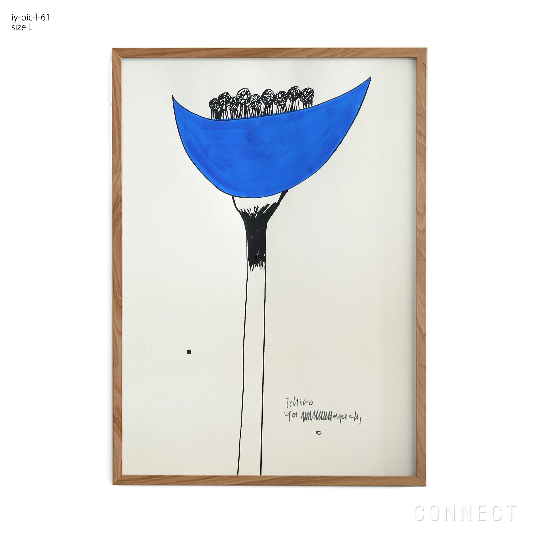 山口一郎　hana - face blue 定番品】山口一郎 「blue bird」｜ポスター｜IDEE SHOP Online