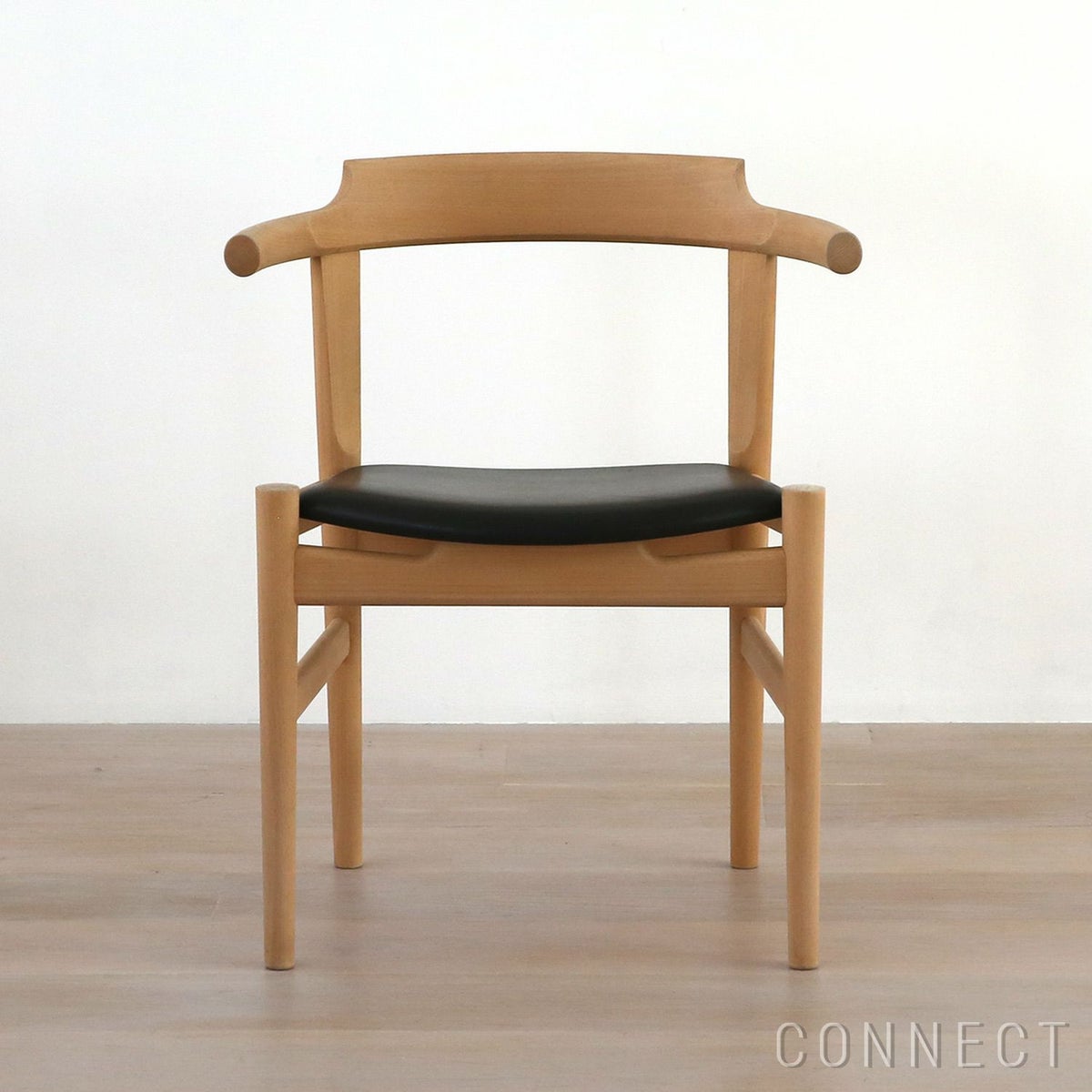 PP Mobler（PPモブラー） PP58 チェア / ビーチ材・ソープフィニッシュ / エルモソフトレザー / ブラック