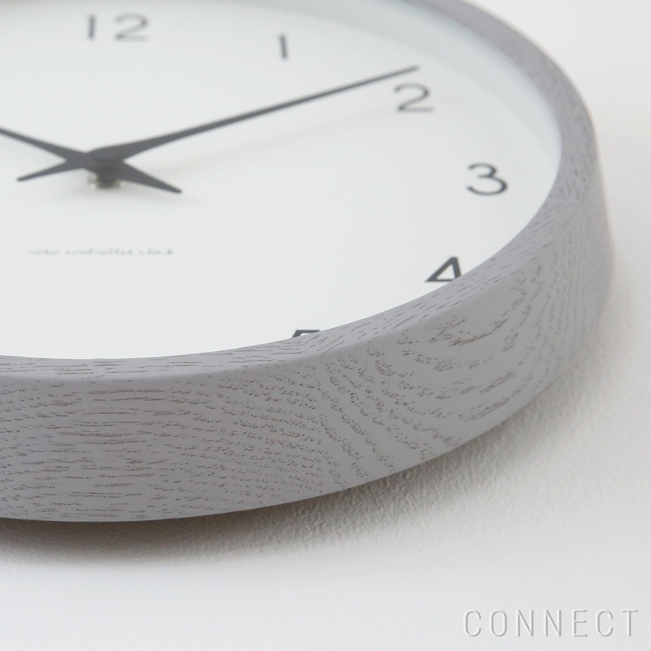 LEMNOS ( レムノス )/Campagne(カンパーニュ) グレー/オーク・ウレタン塗装 掛け時計 電波時計【CONNECT別注】