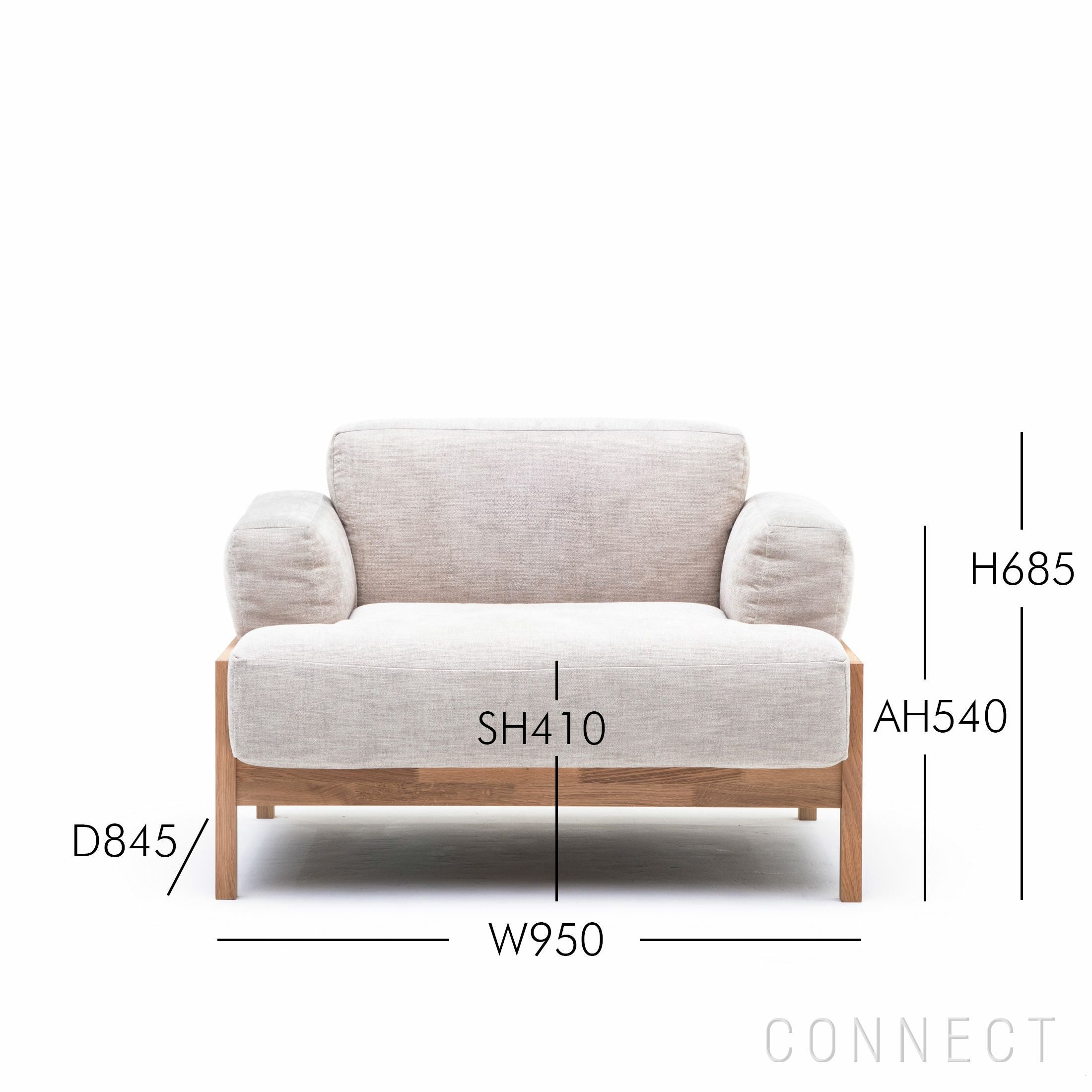 Karimoku Case｜ASHIZAWA砧ソファ 1シーター KINUTA A-S01｜カリモク