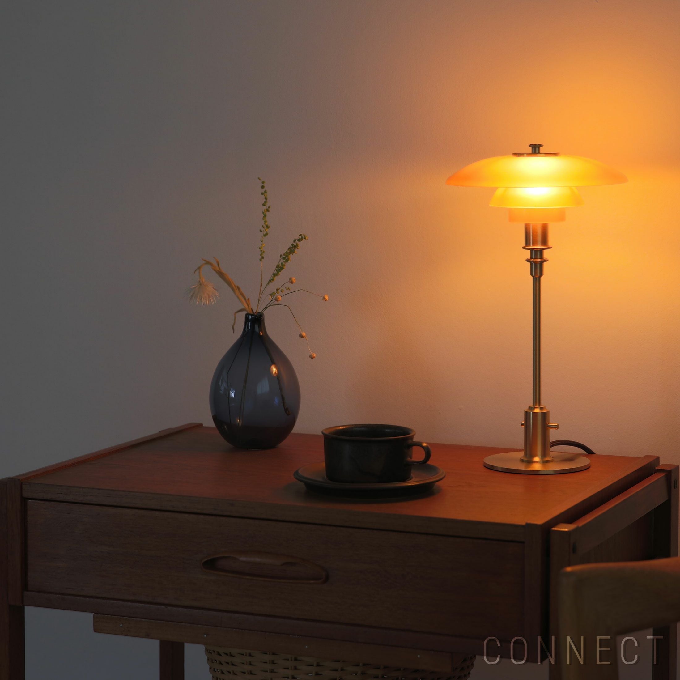 Louis Poulsen｜PH 2/1 Table 琥珀色ガラス テーブルランプ｜ルイス