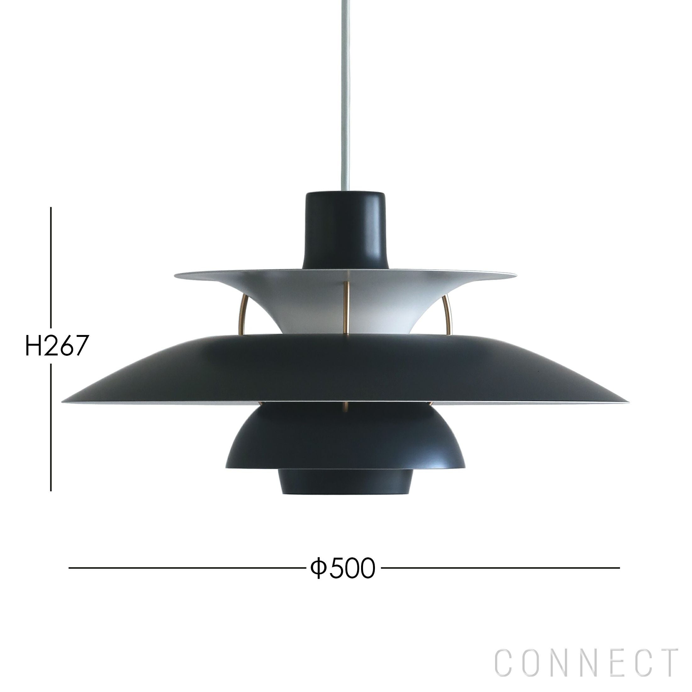 Louis Poulsen｜PH 5 ダークグレー/ライトグレー ペンダントラント