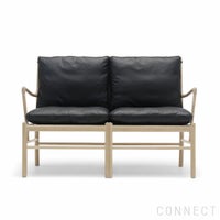 CARL HANSEN & SON（カール・ハンセン＆サン） / OW149-2 COLONIAL SOFA（コロニアルソファ） / オーク材・ホワイトオイル仕上げ・ブラックレザー（Sif 98） / 2人掛け