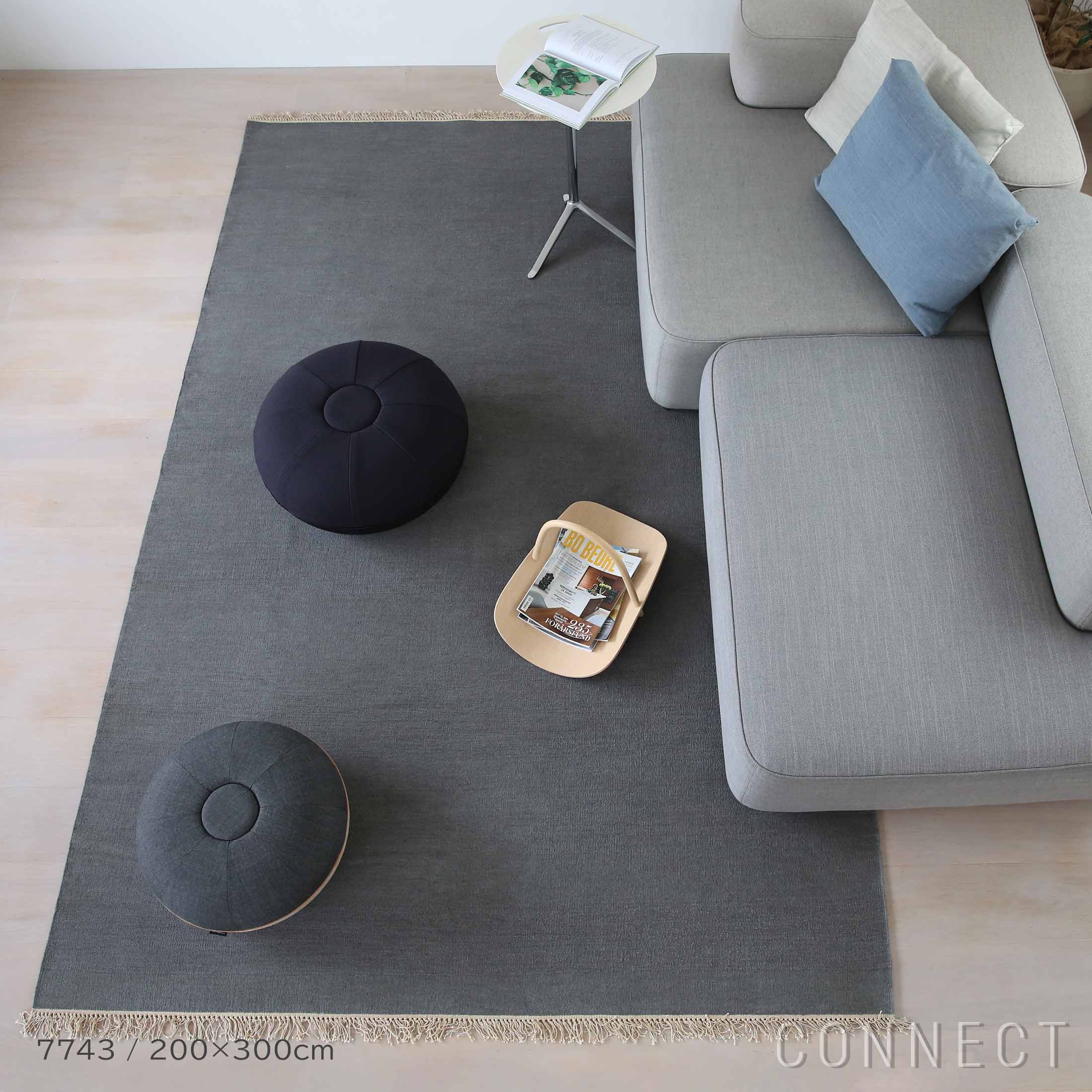 Kvadrat（クヴァドラ）ラグ Vintage Naturally Coloured Fringes 180