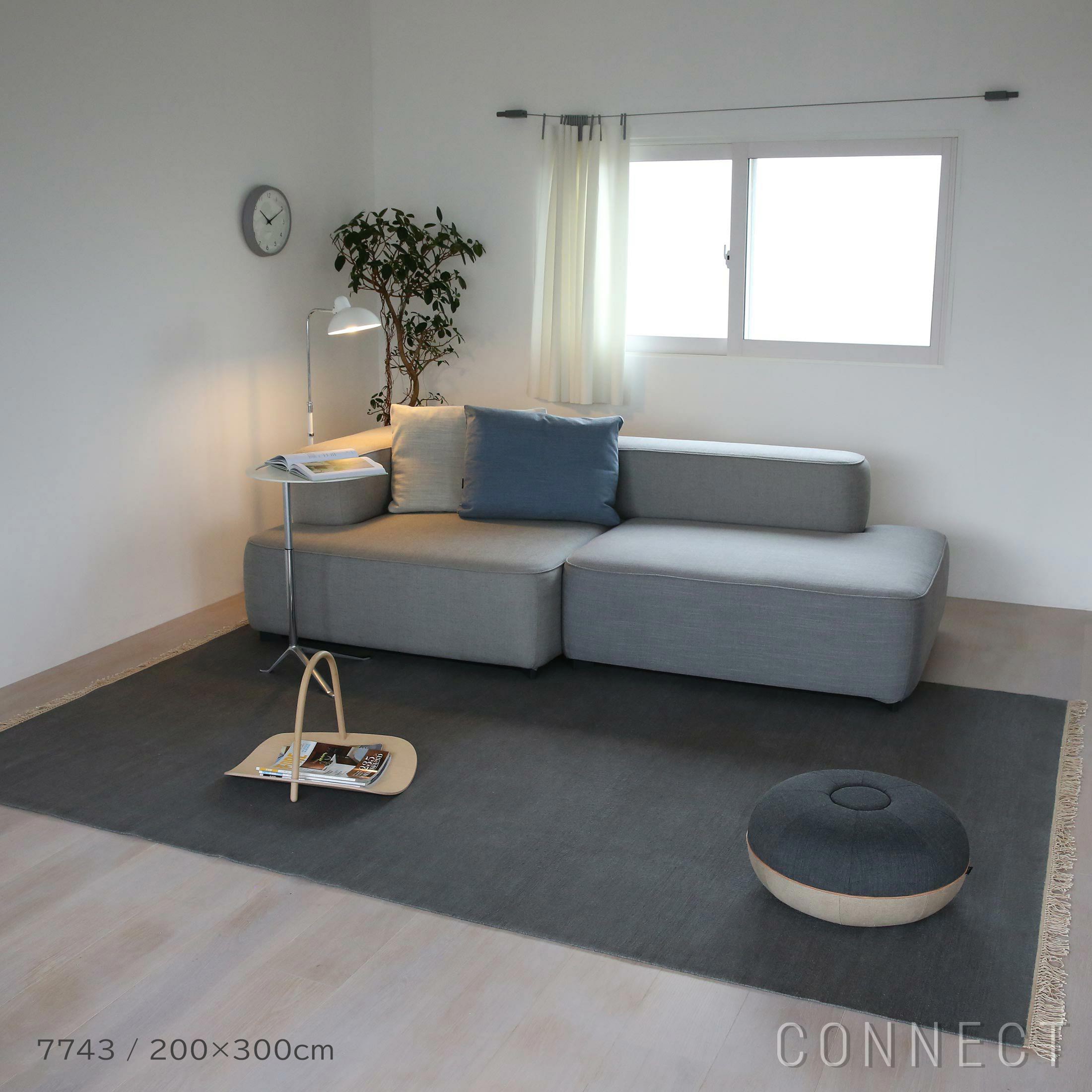 Kvadrat（クヴァドラ）ラグ Vintage Naturally Coloured Fringes 180