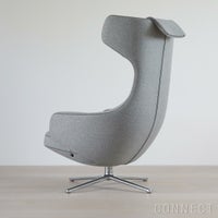 Vitra（ヴィトラ） / Grand Repos（グランレポ）ラウンジチェア / Cosy 2 Cross stitch（コージー2 クロスステッチ） pebble grey / アルミベース・ポリッシュ仕上げ / SH40cm（Low）
