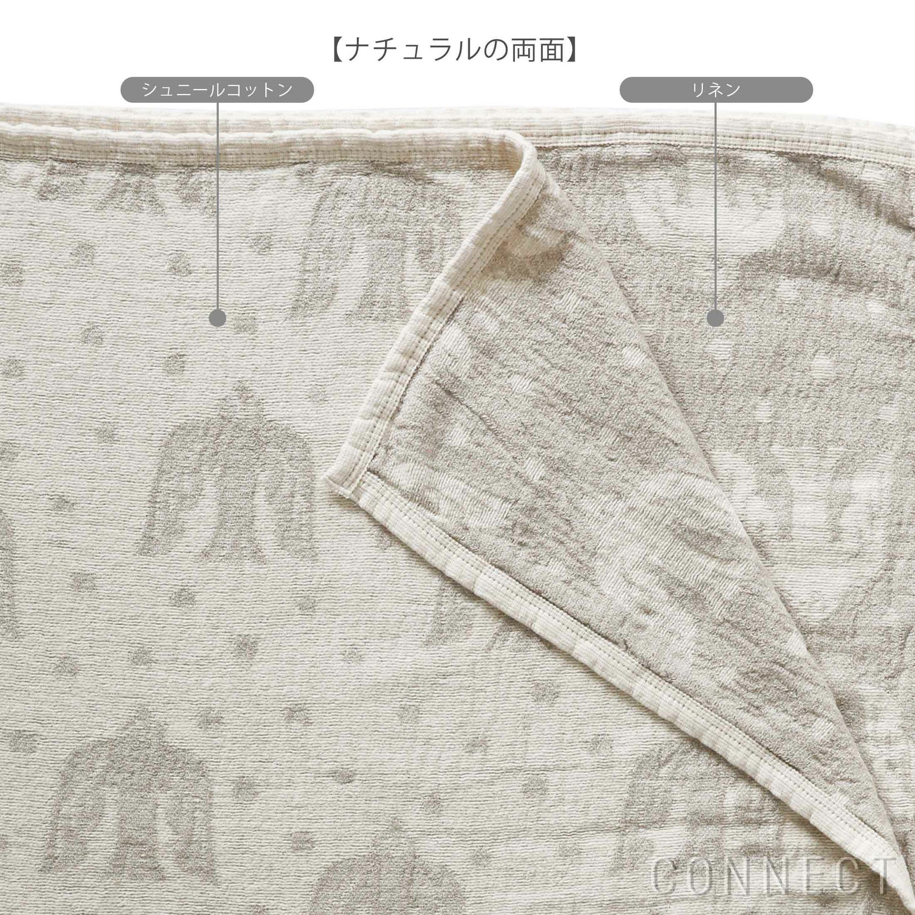 KLIPPAN（クリッパン） / リネン＆シュニールコットンブランケット birds in the snow / ハーフ 90×140cm