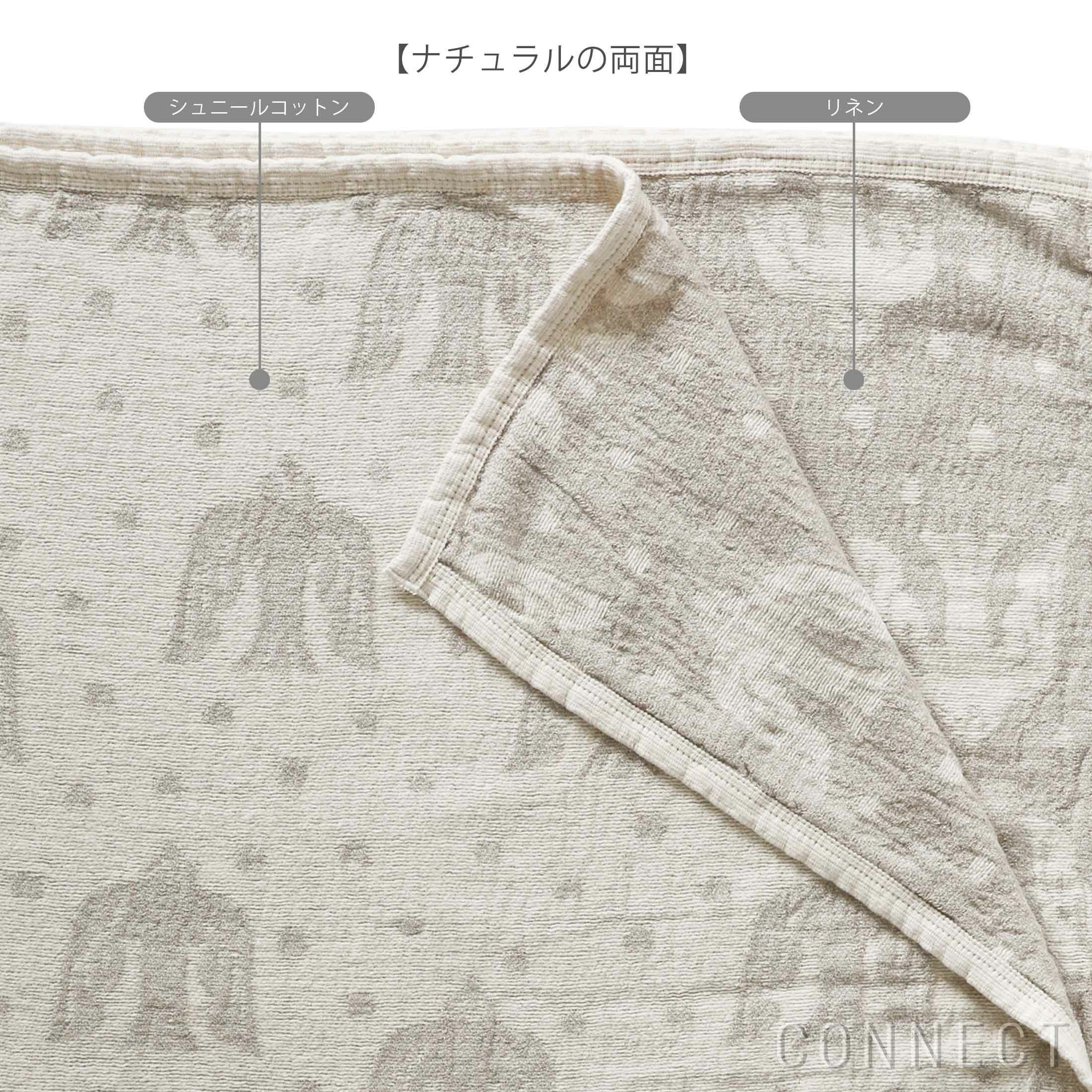 KLIPPAN（クリッパン） / リネン＆シュニールコットンブランケット birds in the snow / ハーフ 90×140cm