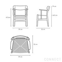 CARL HANSEN & SON（カール・ハンセン＆サン） / CH26  / オーク材・ブラック塗装・ブラックペーパーコード / ダイニングチェア