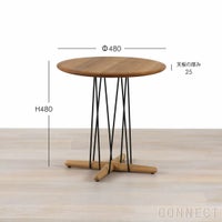 CARL HANSEN & SON （カールハンセン＆サン） E021 / EMBRACE LOUNGE TABLE / オーク材・オイル仕上げ・ブラック脚 / φ48cm / コーヒーテーブル