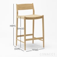 KARIMOKU CASE STUDY（カリモクケーススタディ） / MINATOMIRAI  N-BS01-LOW / ノームバースツール（LOW） / Wood Seat