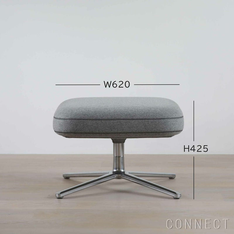 Vitra（ヴィトラ） / Grand Repos（グランレポ）オットマン / Cosy 2 Cross stitch（コージー2 クロスステッチ） pebble grey / アルミベース・ポリッシュ仕上げ / SH40cm（Low）
