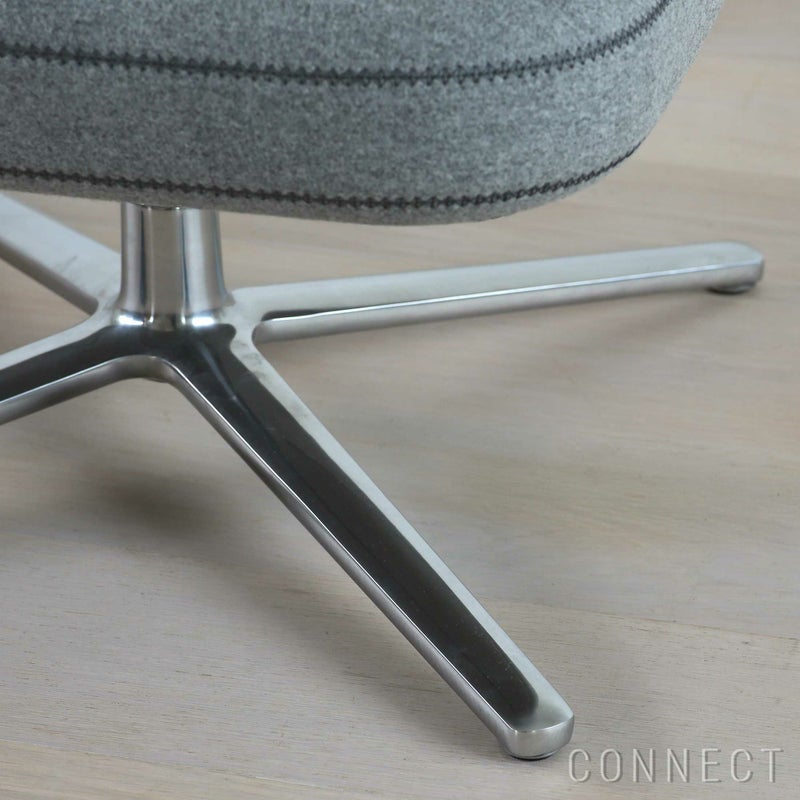 Vitra（ヴィトラ） / Grand Repos（グランレポ）オットマン / Cosy 2 Cross stitch（コージー2 クロスステッチ） pebble grey / アルミベース・ポリッシュ仕上げ / SH40cm（Low）