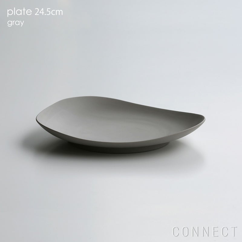yumiko iihoshi porcelain （イイホシユミコ） / SHIONARI（シオナリ） / plate（プレート） 24.5cm / グレー