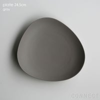 yumiko iihoshi porcelain （イイホシユミコ） / SHIONARI（シオナリ） / plate（プレート） 24.5cm / グレー