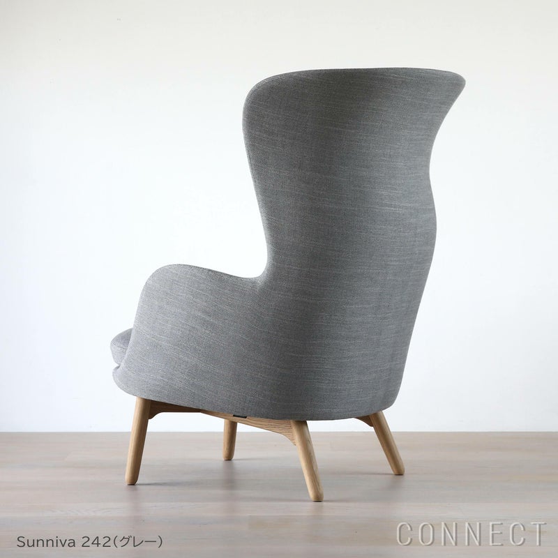 FRITZ HANSEN（フリッツ・ハンセン） / RO（ロオチェア） / ラウンジチェア / ウッドベース / Sunniva 242（スニバ）グレー
