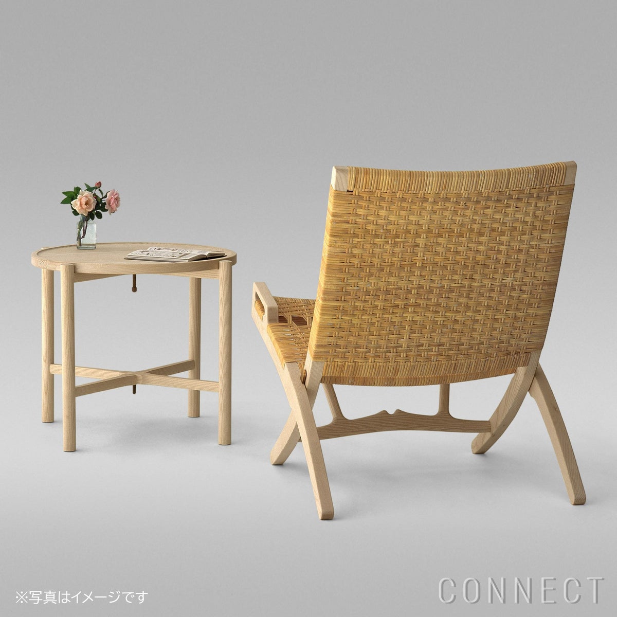 PP Mobler（PPモブラー） / Folding chair（フォールディングチェア） / アッシュ材・ソープ仕上げ / Cane seat（籐張り）