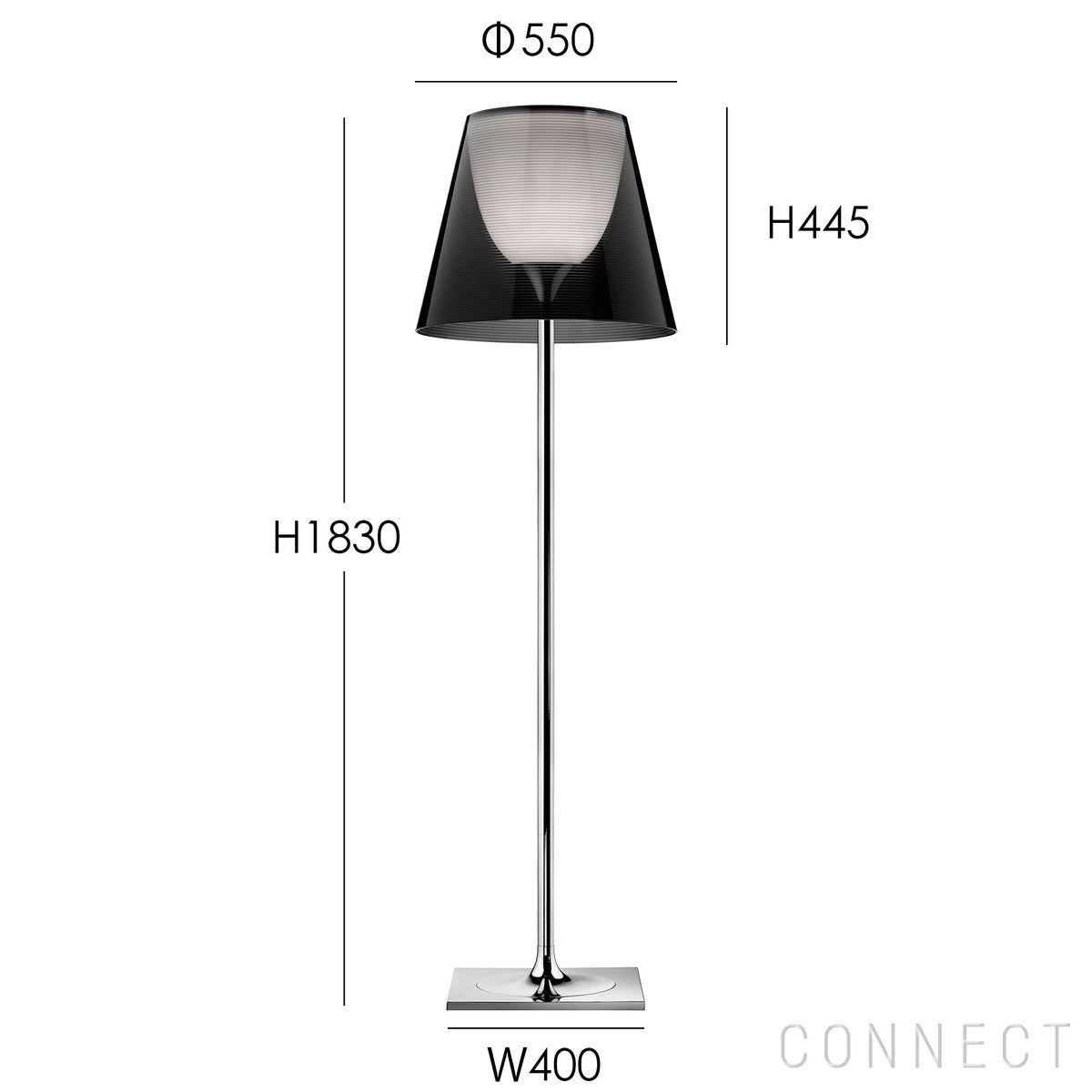 FLOS（フロス） / KTRIBE F3（ケートライブF3） / スモーキーグレー / フロアランプ