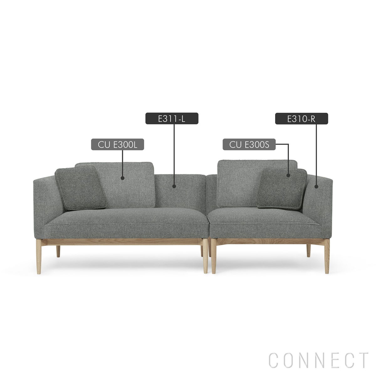 CARL HANSEN & SON （カール・ハンセン＆サン） / EMBRACE SOFA（エンブレイスソファ）セット / E311・E310 / オーク材・オイル仕上げ / Hallingdal（ハリンダル）