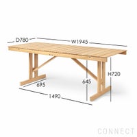 CARL HANSEN & SON （カール・ハンセン＆サン） / BM1771 TABLE（テーブル） / チーク材・無塗装 / BM OUTDOOR SERIES（BMアウトドアシリーズ）（屋外・アウトドア用）