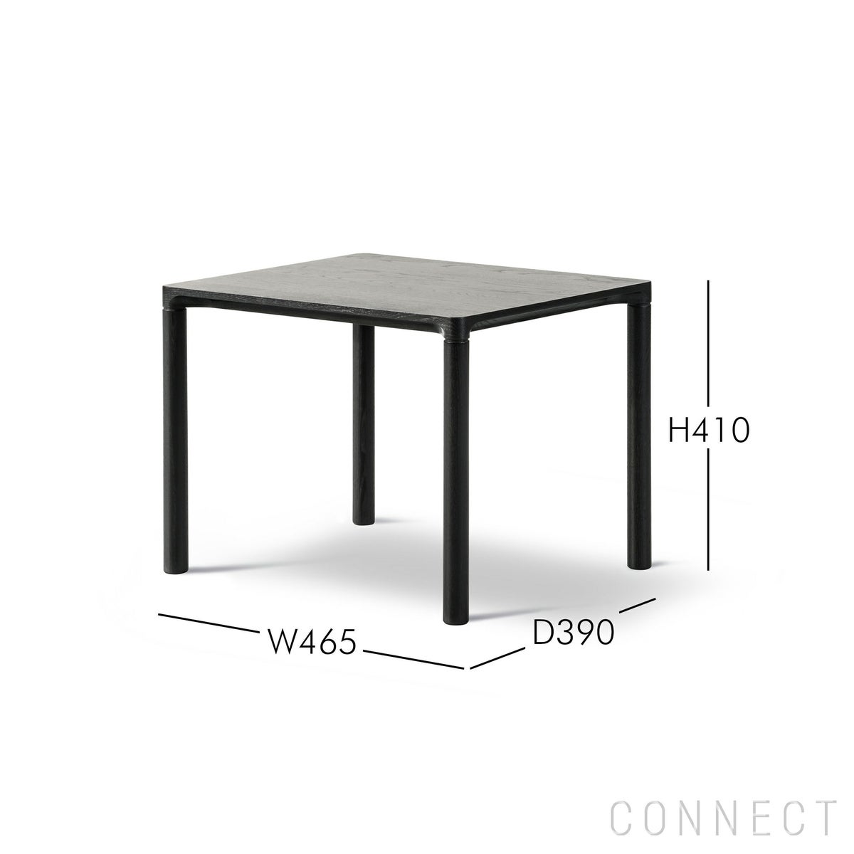 FREDERICIA（フレデリシア） / Piloti Wood Coffee Table（ピロッティウッドコーヒーテーブル） / Model 6705 / オーク材・ラッカー仕上げ / ブラック塗装 / 46.5×39