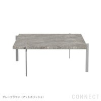 FRITZ HANSEN（フリッツ・ハンセン） / PK61 / 大理石（マットポリッシュ：グレーブラウン） / コーヒーテーブル / サテン仕上げステンレススチール / 80×80cm