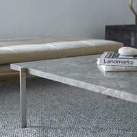 FRITZ HANSEN（フリッツ・ハンセン） / PK61 / 大理石（マットポリッシュ：グレーブラウン） / サテン仕上げステンレススチール / コーヒーテーブル / 80×80cm