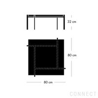 FRITZ HANSEN（フリッツ・ハンセン） / PK61 / 大理石（マットポリッシュ：ホワイト） / サテン仕上げステンレススチール / コーヒーテーブル / 80×80cm
