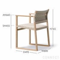 FREDERICIA（フレデリシア） / BM62 Armchair（アームチェア） / Model 3362 / オーク材・オイル仕上げ / リネンウェビング（ナチュラル）