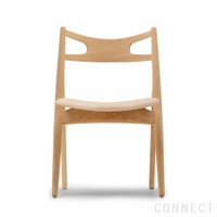 CARL HANSEN & SON （カール・ハンセン＆サン） / CH29P SAWBUCK CHAIR（ソーバックチェア） / オーク材・オイル仕上げ / ナチュラルレザー（Sif 90） / ダイニングチェア