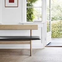 FREDERICIA（フレデリシア） / The Mogensen Bench（モーエンセン ベンチ） / Model 3171 / オーク材・ライトオイル仕上げ / レザー（Omni Black 301） / ベンチ