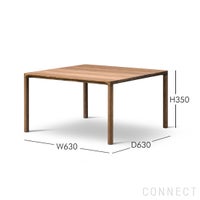 FREDERICIA（フレデリシア） / Piloti Wood Coffee Table（ピロッティウッドコーヒーテーブル） / Model 6725 / オーク材・ライトオイル仕上げ / 63×63