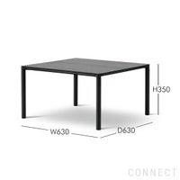 FREDERICIA（フレデリシア） / Piloti Wood Coffee Table（ピロッティウッドコーヒーテーブル） / Model 6725 / オーク材・ラッカー仕上げ / ブラック塗装 / 63×63