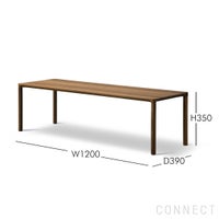 FREDERICIA（フレデリシア） / Piloti Wood Coffee Table（ピロッティウッドコーヒーテーブル） / Model 6715 / スモークドオーク材・オイル仕上げ / 120×39