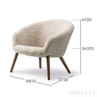 FREDERICIA（フレデリシア） / Ditzel Lounge Chair（ディッツェル ラウンジチェア） / Model 2631 / ウォルナット材・ラッカー仕上げ / シープスキン
