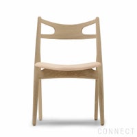 CARL HANSEN & SON （カール・ハンセン＆サン） / CH29P SAWBUCK CHAIR（ソーバックチェア） / オーク材・ソープ仕上げ / ナチュラルレザー（Sif 90） / ダイニングチェア