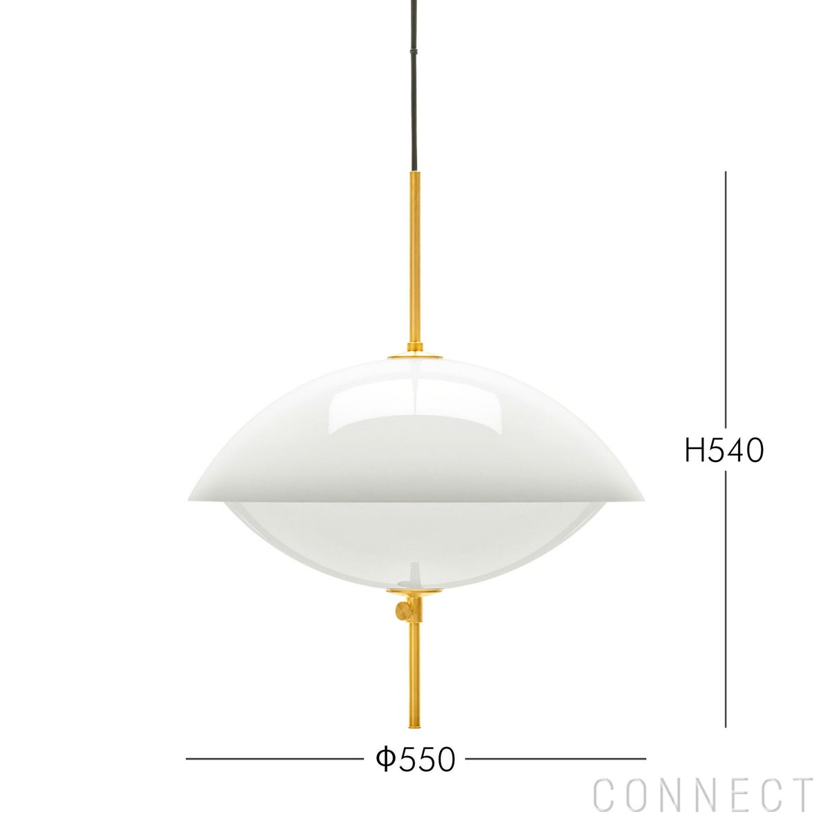 FRITZ HANSEN（フリッツ・ハンセン） / CLAM（クラム） / ペンダントランプ / オパールガラス / 真鍮（無加工） / φ550mm【要取付工事】