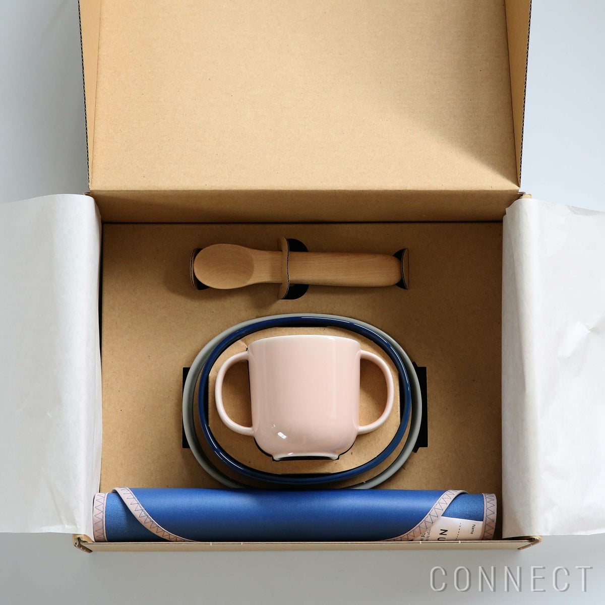 【福袋】CONNECTキッズセット / MARIA KIDS ポケット付きショール+食器+ハンカチーフ