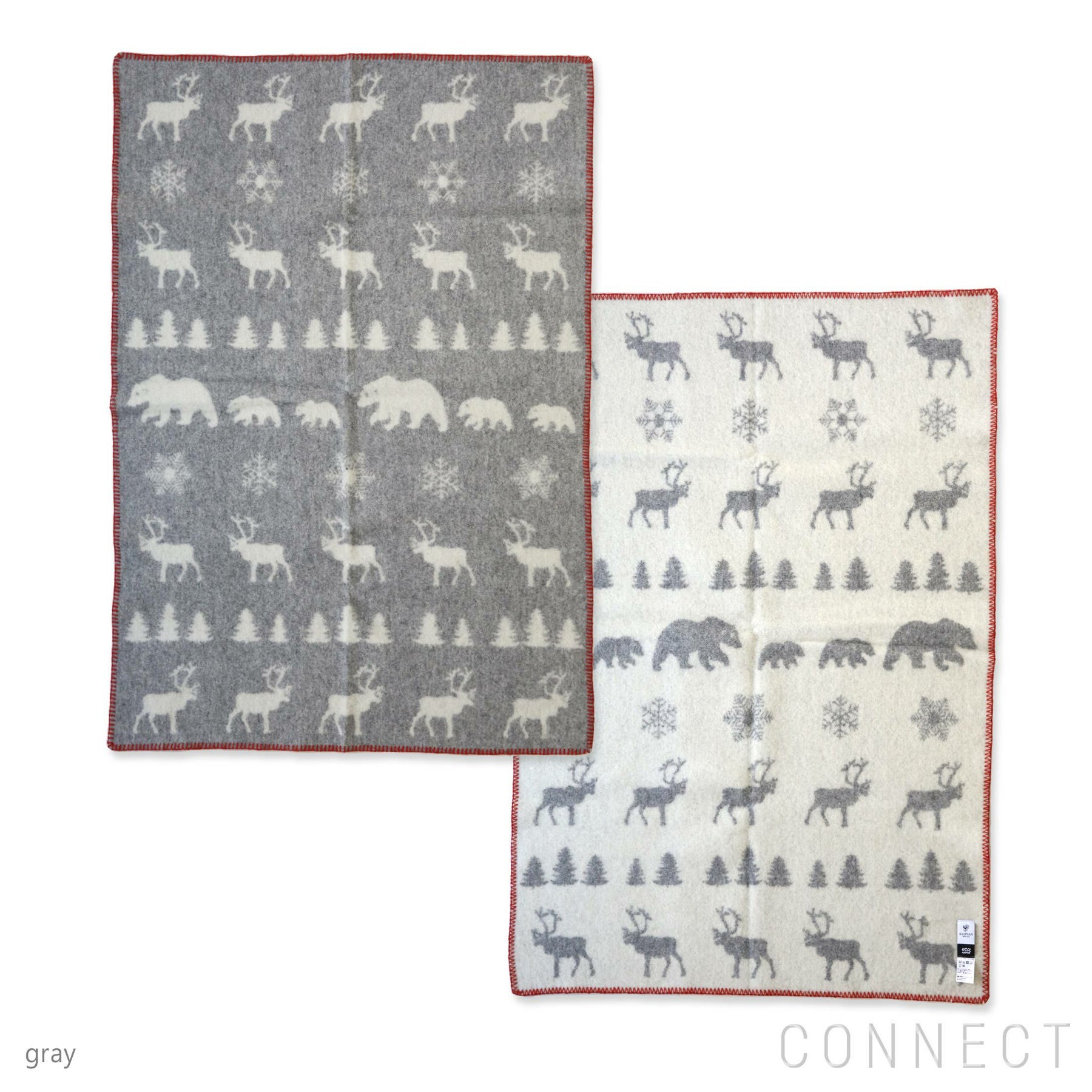 KLIPPAN（クリッパン） / ウールブランケット ワイルダネス グレー / ハーフサイズ 90×130cm