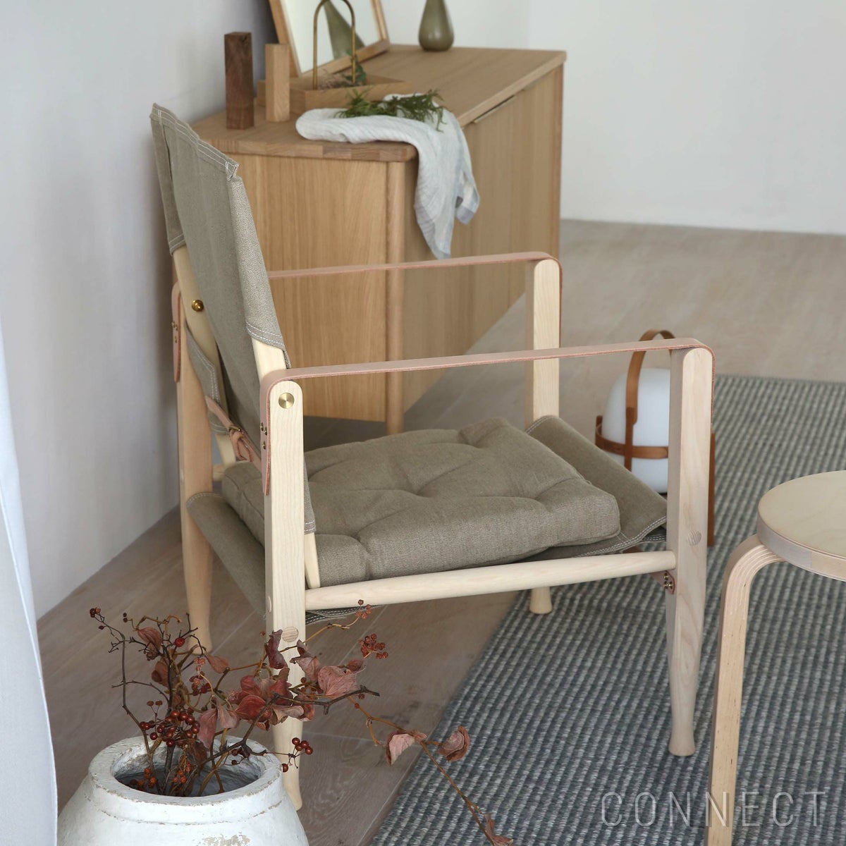 CARL HANSEN & SON （カール・ハンセン＆サン）/ KK47000 SAFARI CHAIR / アッシュ材・ホワイトオイル仕上げ / ナチュラルキャンバス