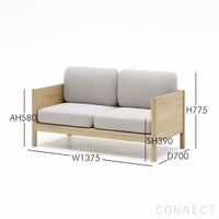 KARIMOKU NEW STANDARD（カリモク ニュースタンダード） / CASTOR LOBBY SOFA 2-SEATER（キャストールロビーソファ2シーター） / ピュアオーク / Steelcut Trio 3 205（B786）
