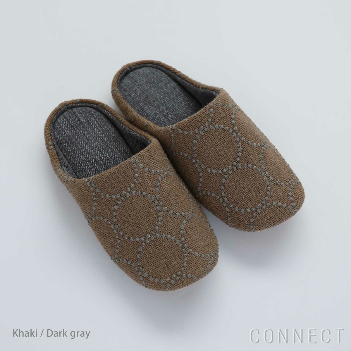 Kvadrat （クヴァドラ）/CONNECTオリジナルルームシューズ / Tambourine Hallingdal （タンバリンハリンダル）/ カーキ×ダークグレー