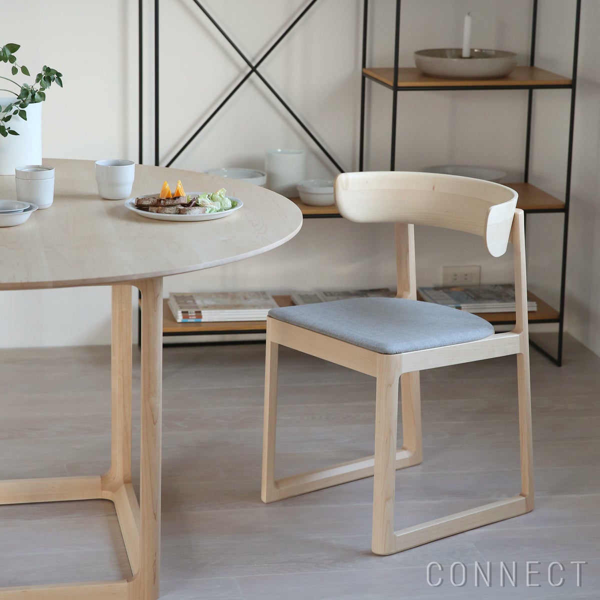 MARUNI COLLECTION（マルニコレクション） / EN（エン） / チェア（張座） / メープル材 / Remix#3329 ライトグレー123