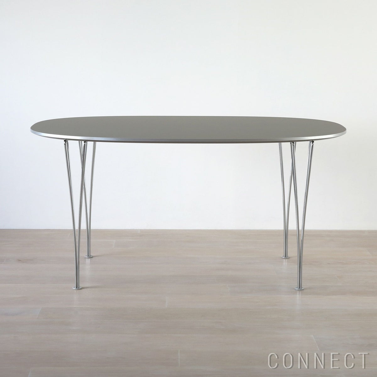 FRITZ HANSEN（フリッツ・ハンセン） / TABLE SERIES（テーブルシリーズ）B612 / スーパー楕円テーブル / グレー / クローム脚