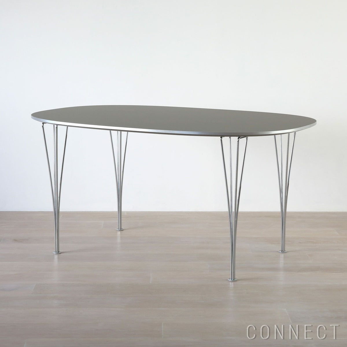 FRITZ HANSEN（フリッツ・ハンセン） / TABLE SERIES（テーブルシリーズ）B612 / スーパー楕円テーブル / グレー / クローム脚