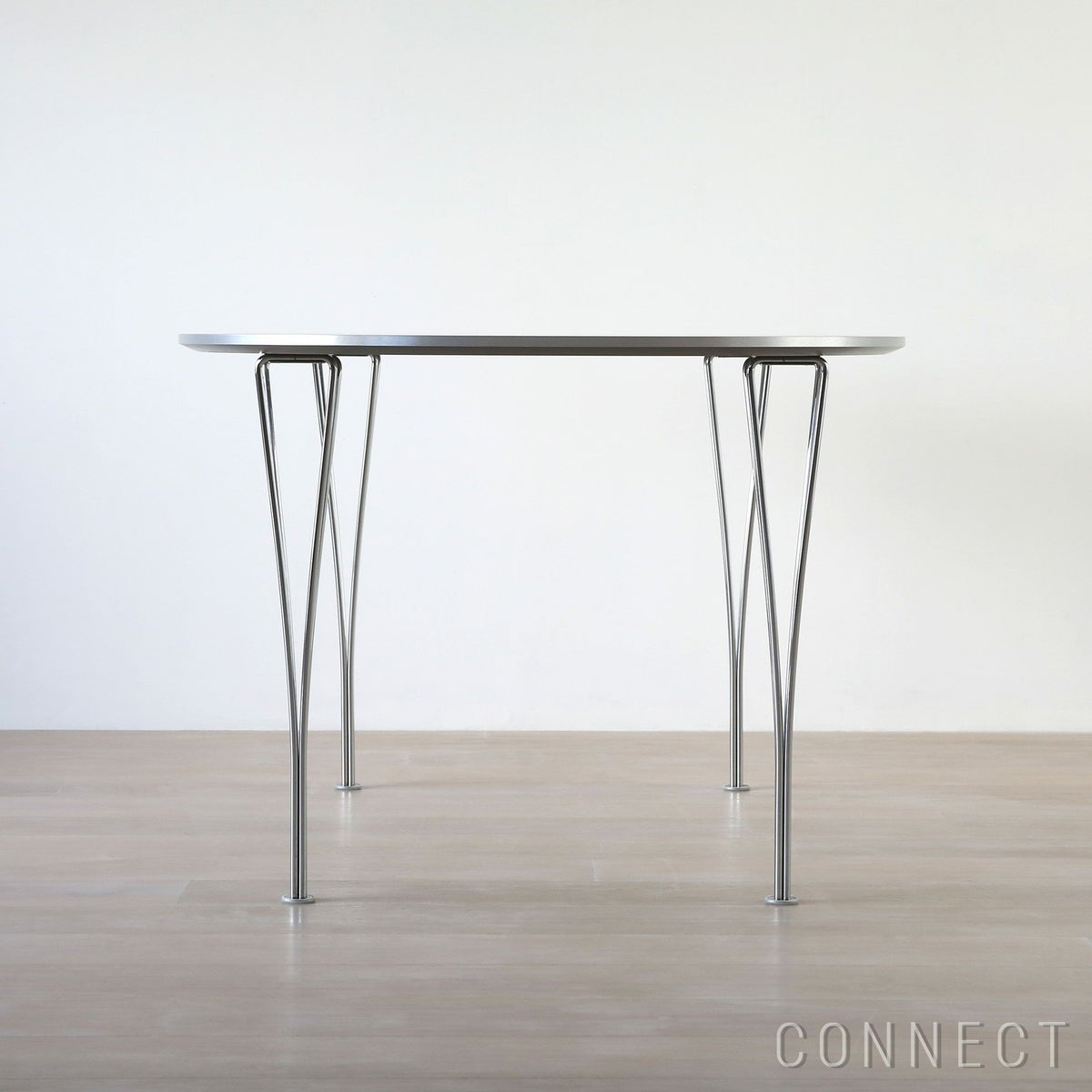 FRITZ HANSEN（フリッツ・ハンセン） / TABLE SERIES（テーブルシリーズ）B612 / スーパー楕円テーブル / グレー / クローム脚