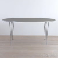 FRITZ HANSEN（フリッツ・ハンセン） / TABLE SERIES（テーブルシリーズ）B616 / スーパー楕円テーブル / グレー / クローム脚